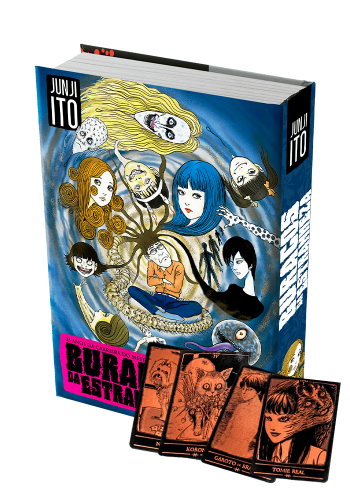 Buracos da Estranheza: 35 anos da carreira de Junji Ito (autobiografia do autor) com 04 cards metalizados
